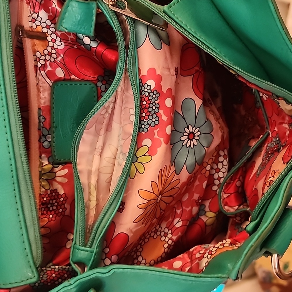 Revolution Green Studded Vegan Purse - Picture 4 of 9